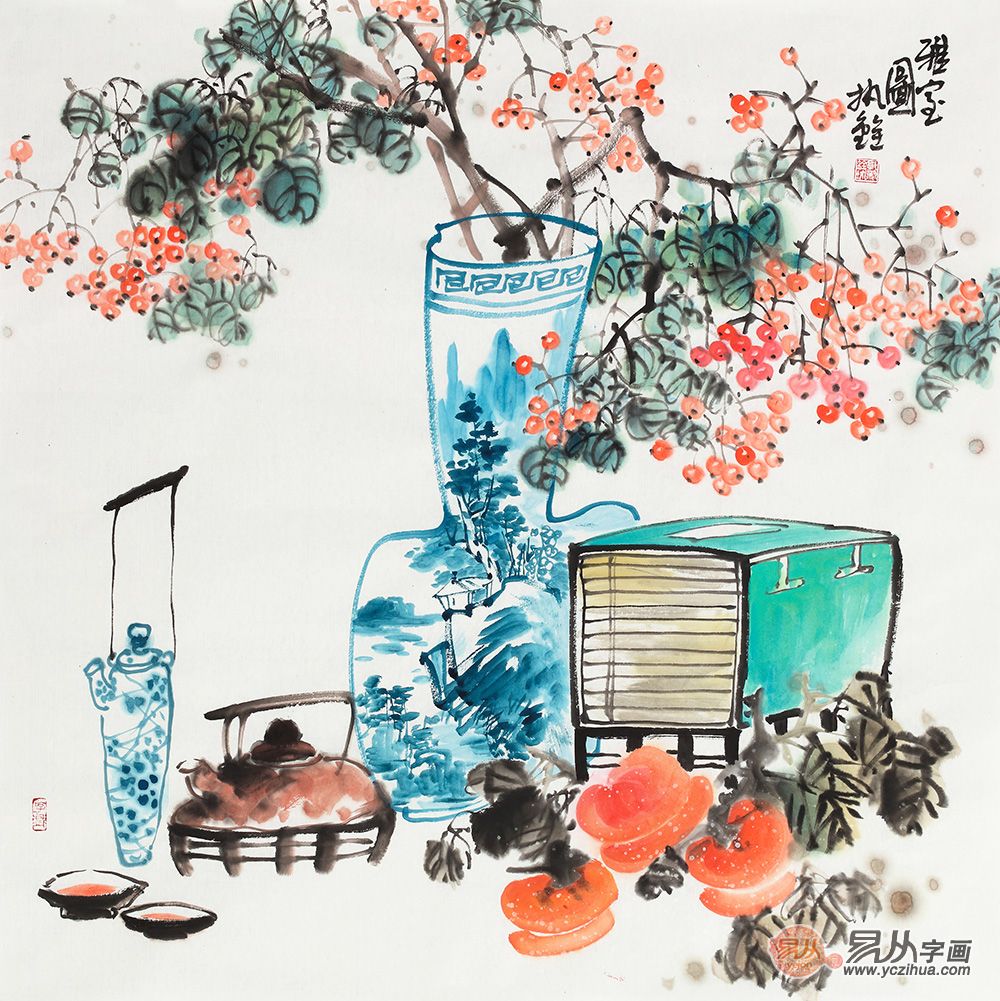 茶馆里挂什么画（茶馆适合摆放什么花）